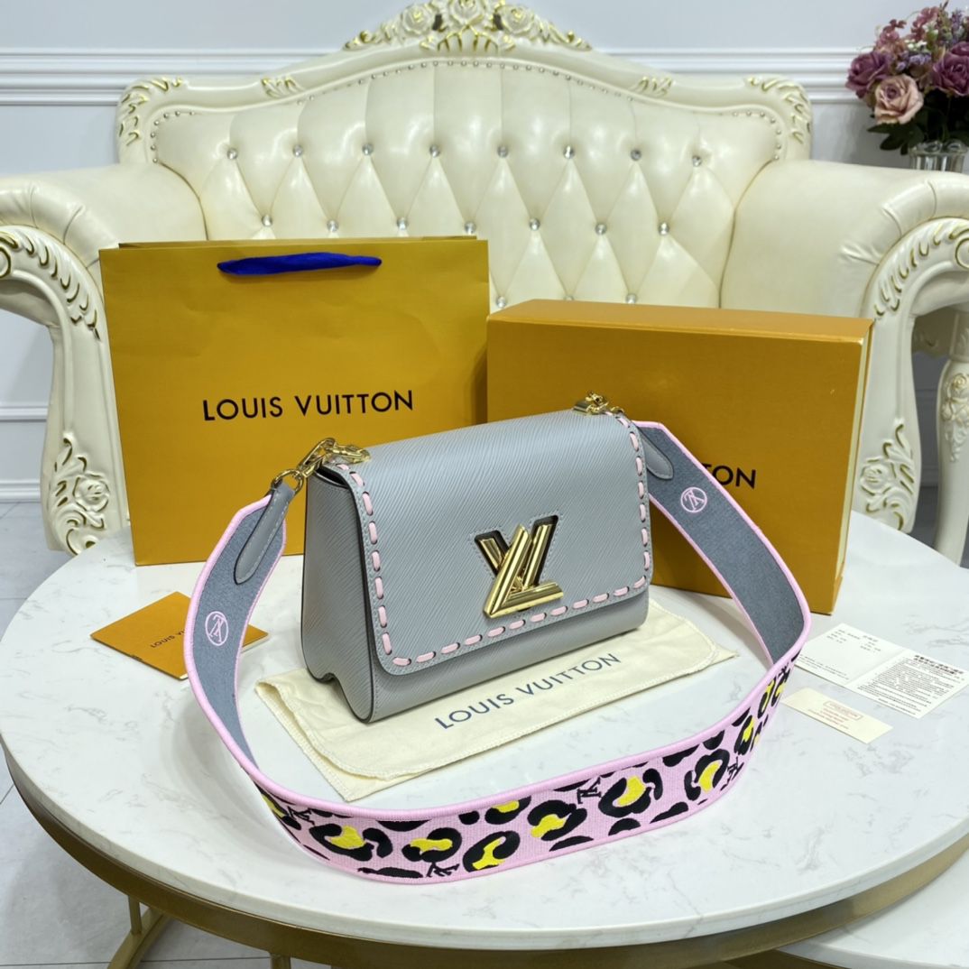 #m58606 l**is V*t*n signature epi leather twist mm-gray