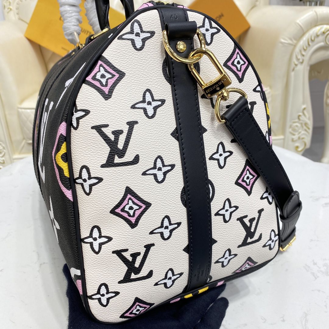 #m58656 l**is V*t*n wild at heart keepall bandoulière 45 bag