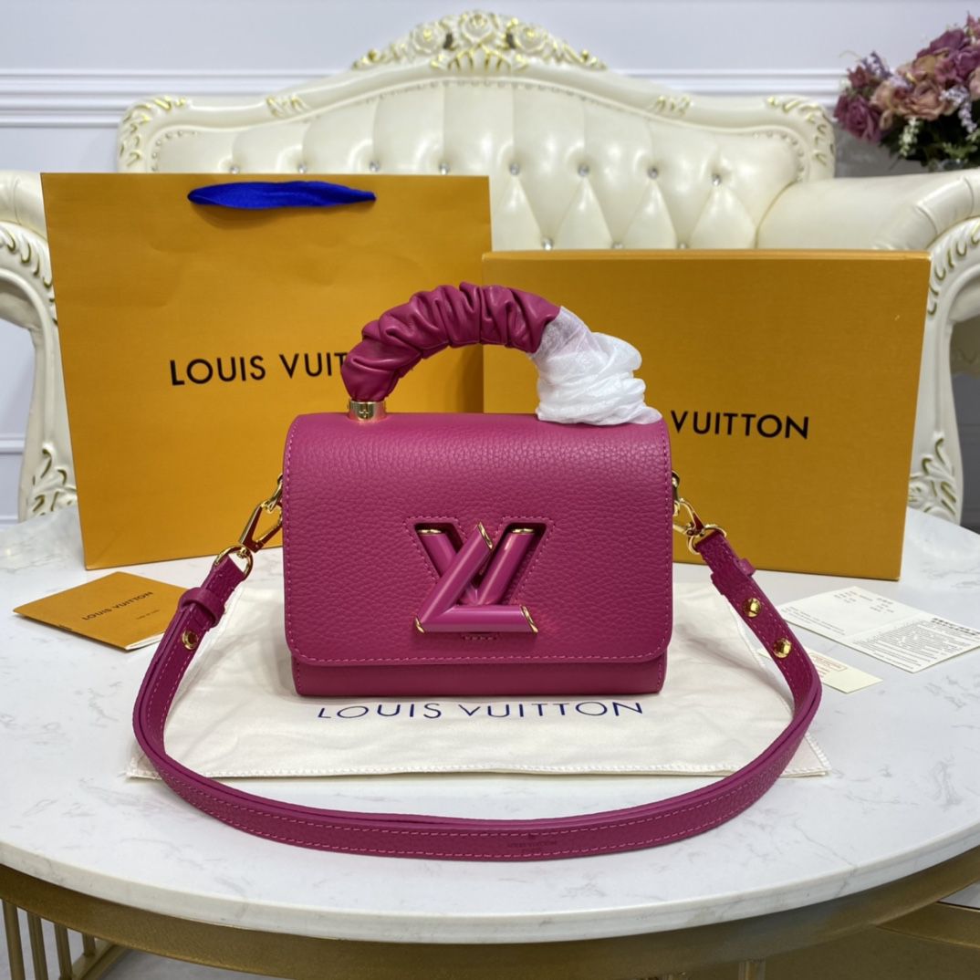 #m58691 l**is V*t*n taurillon leather twist pm-pink
