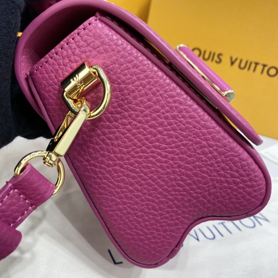 #m58691 l**is V*t*n taurillon leather twist pm-pink