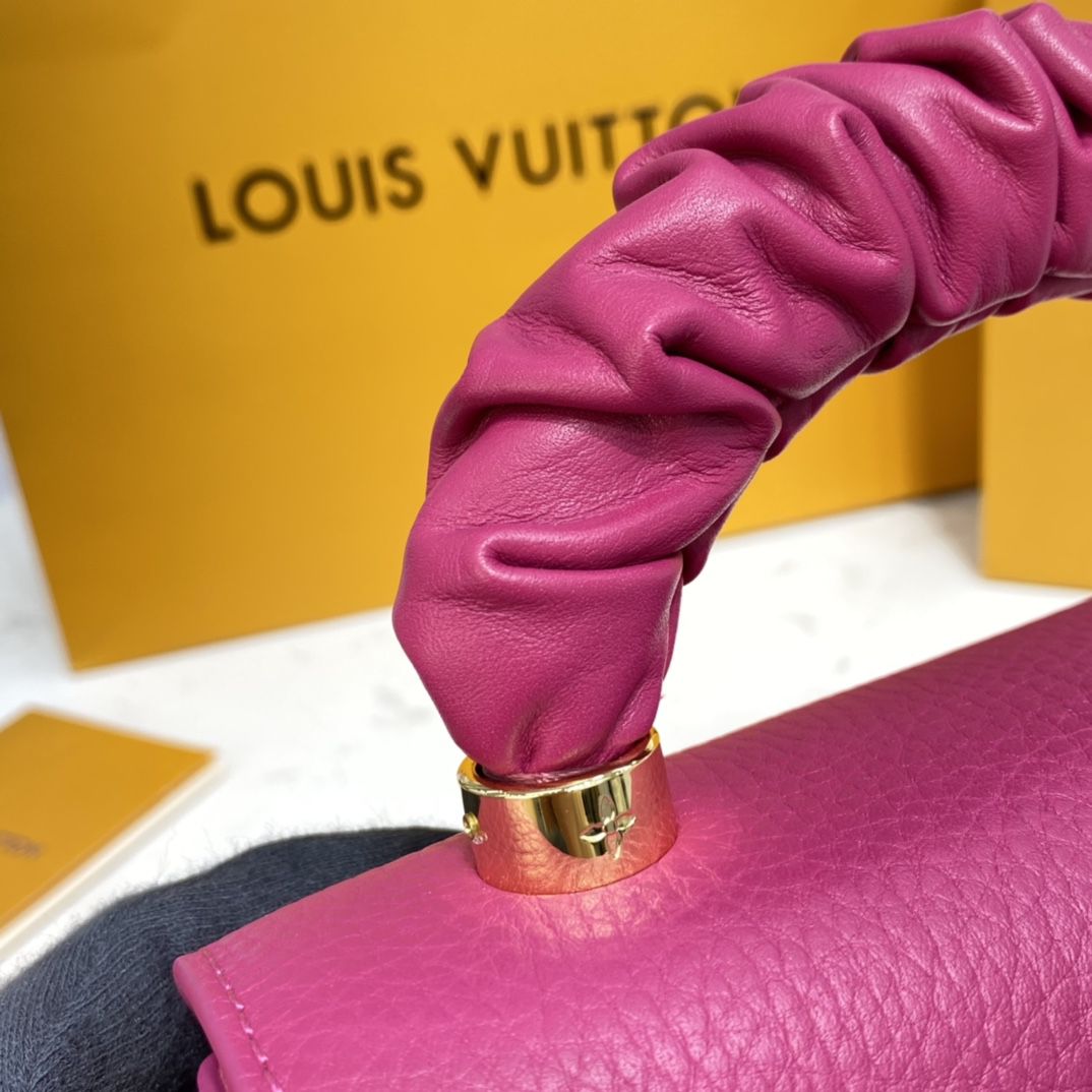 #m58691 l**is V*t*n taurillon leather twist pm-pink