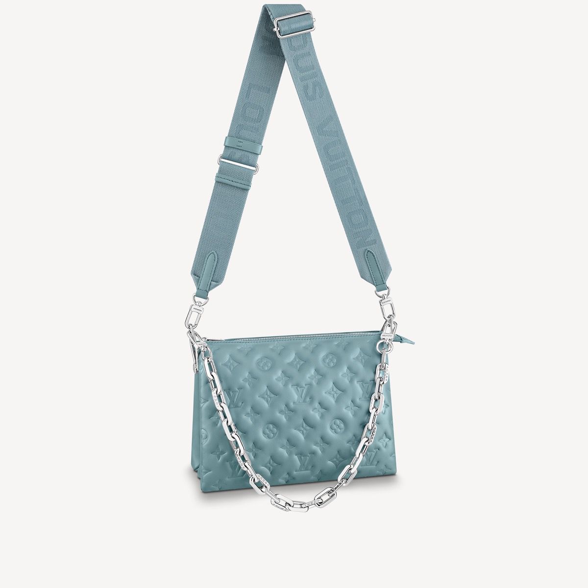 #m58699 l**is V*t*n monogram embossed puffy coussin pm handbag