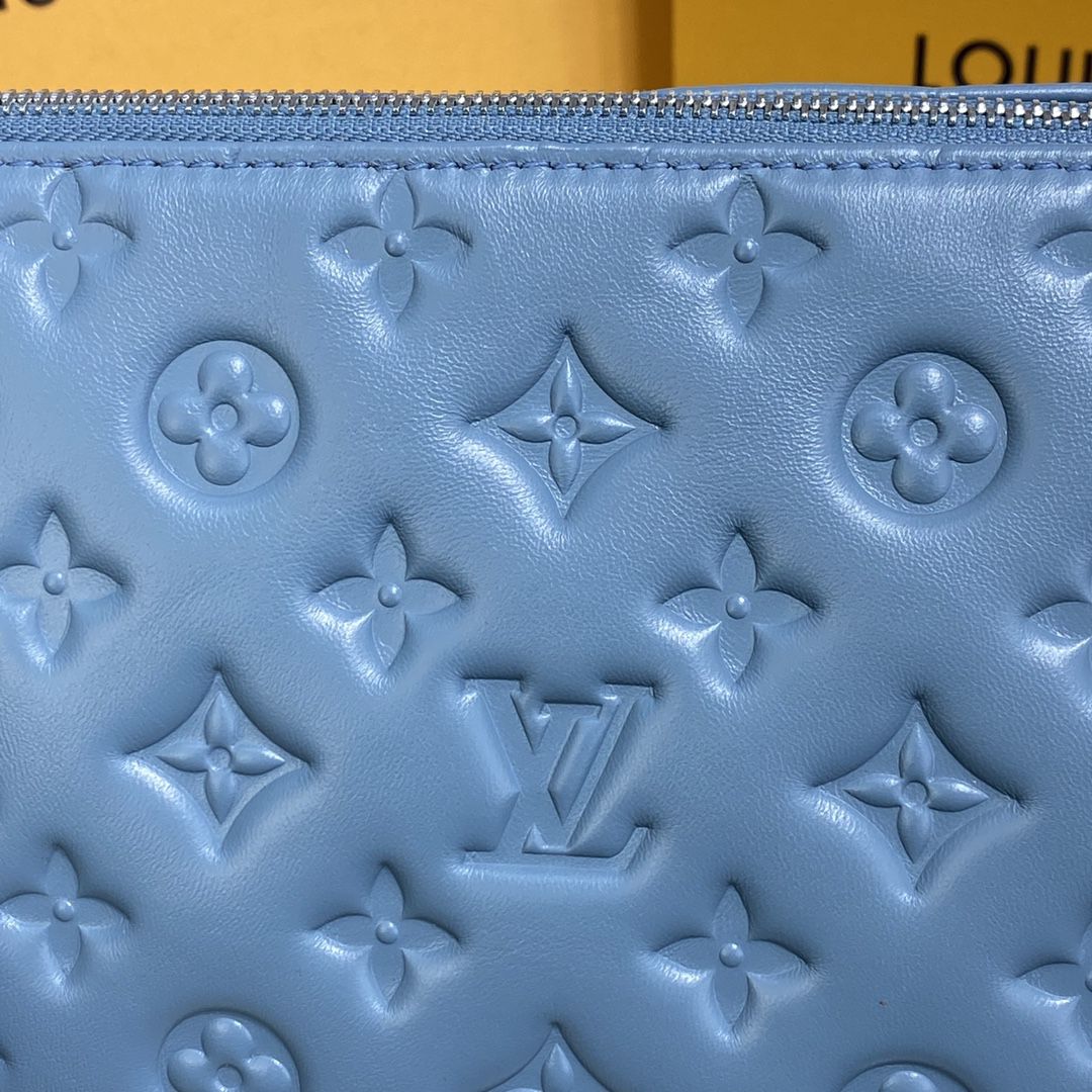 #m58699 l**is V*t*n monogram embossed puffy coussin pm handbag