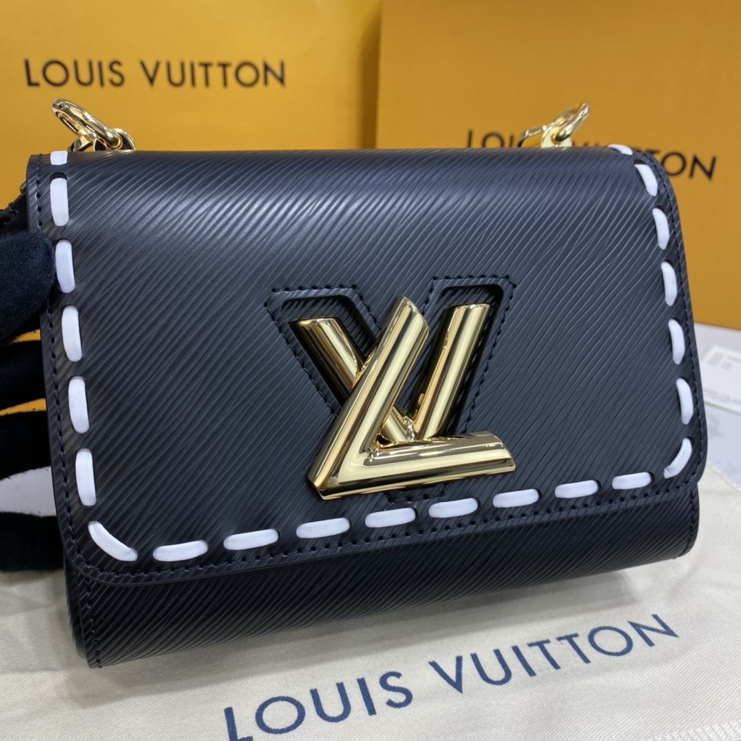 #m58723 l**is V*t*n signature  epi leather twist pm-black