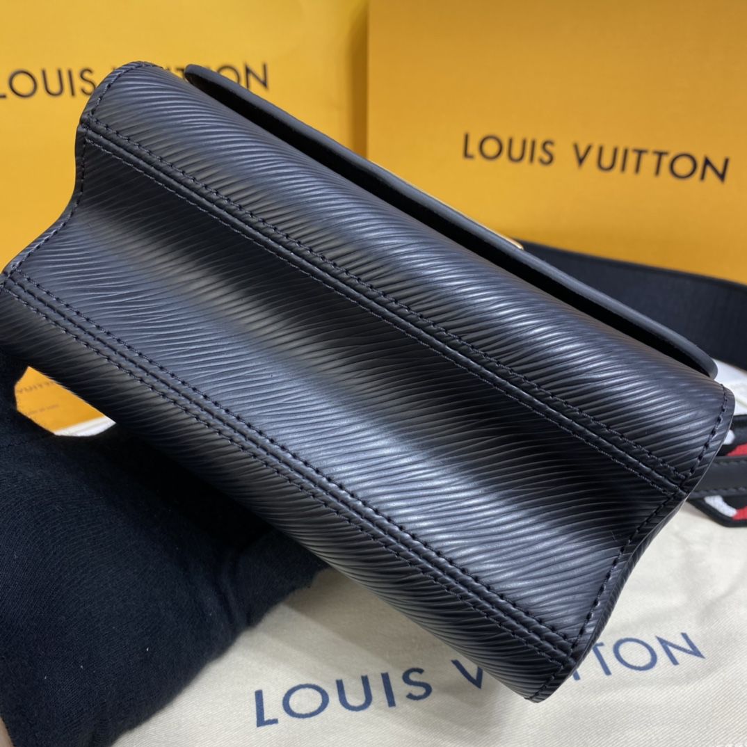 #m58723 l**is V*t*n signature  epi leather twist pm-black