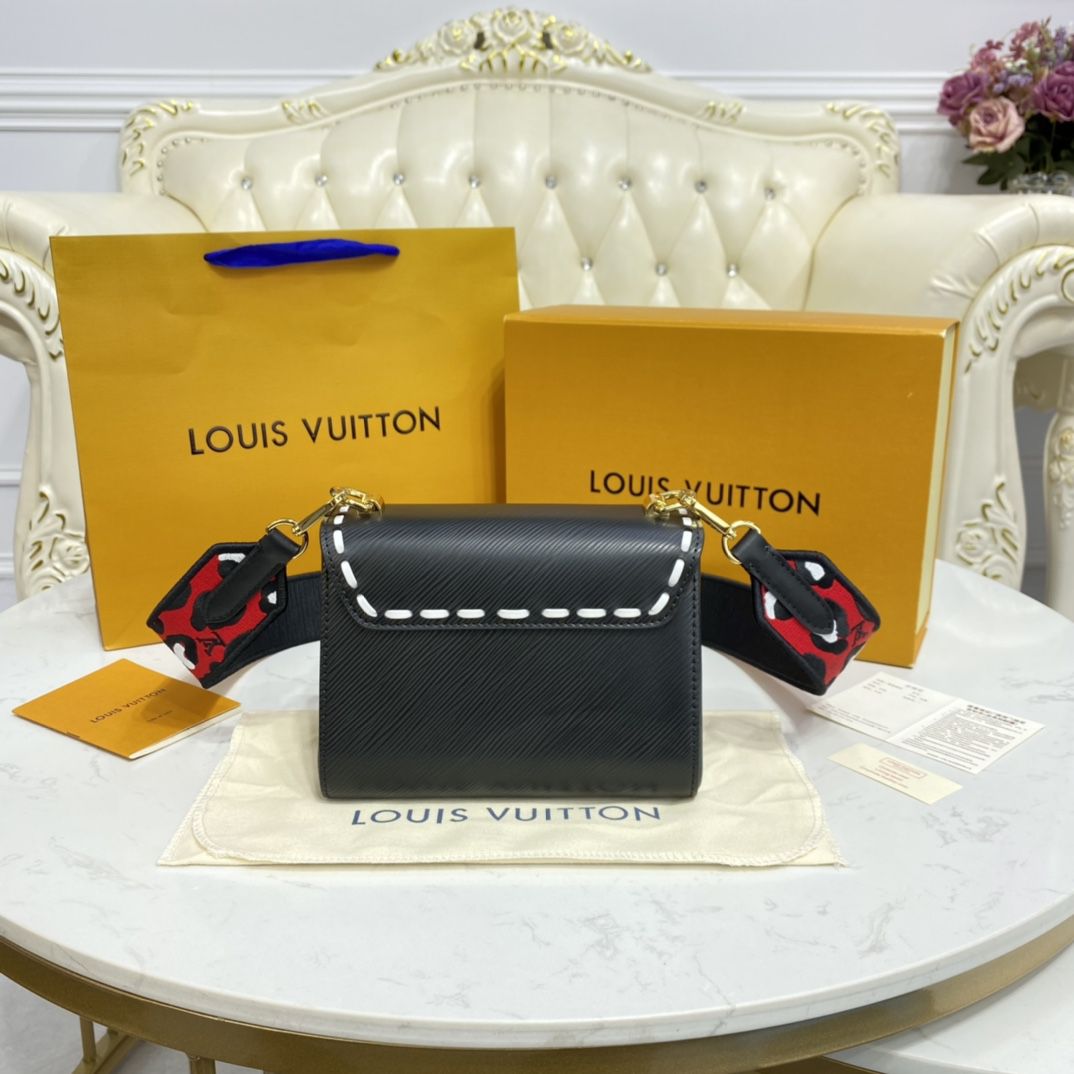 #m58723 l**is V*t*n signature  epi leather twist pm-black