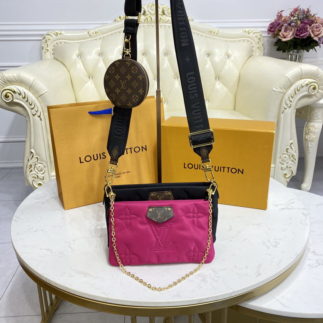#m58980 l**is V*t*n maxi multi pochette accessoires bag-fuchsia