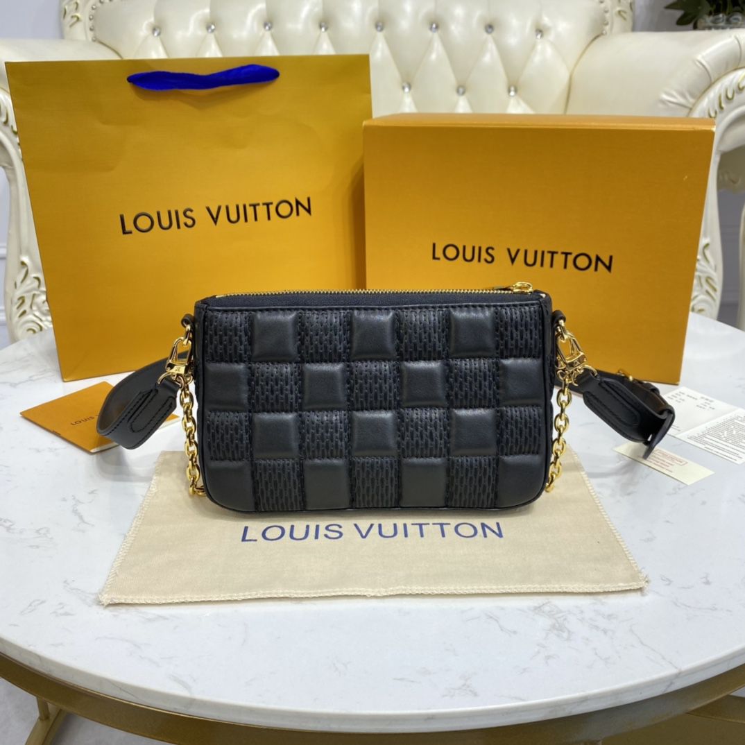 #m59046 l**is V*t*n damier quilt pochette troca