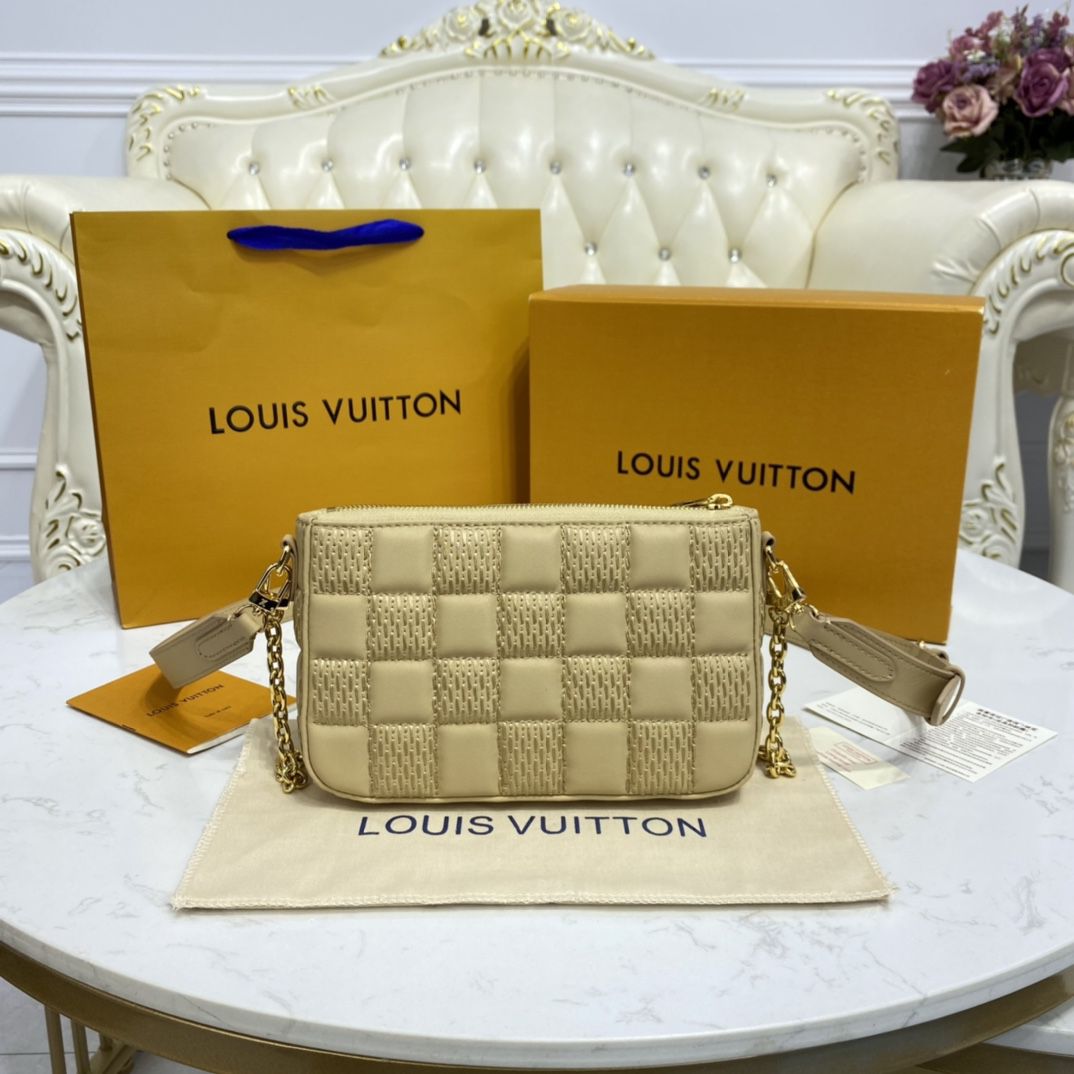 #m59048 l**is V*t*n damier quilt pochette troca
