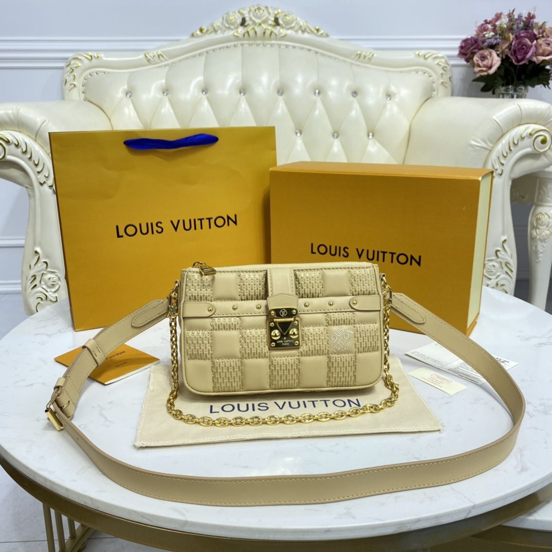 #m59048 l**is V*t*n damier quilt pochette troca