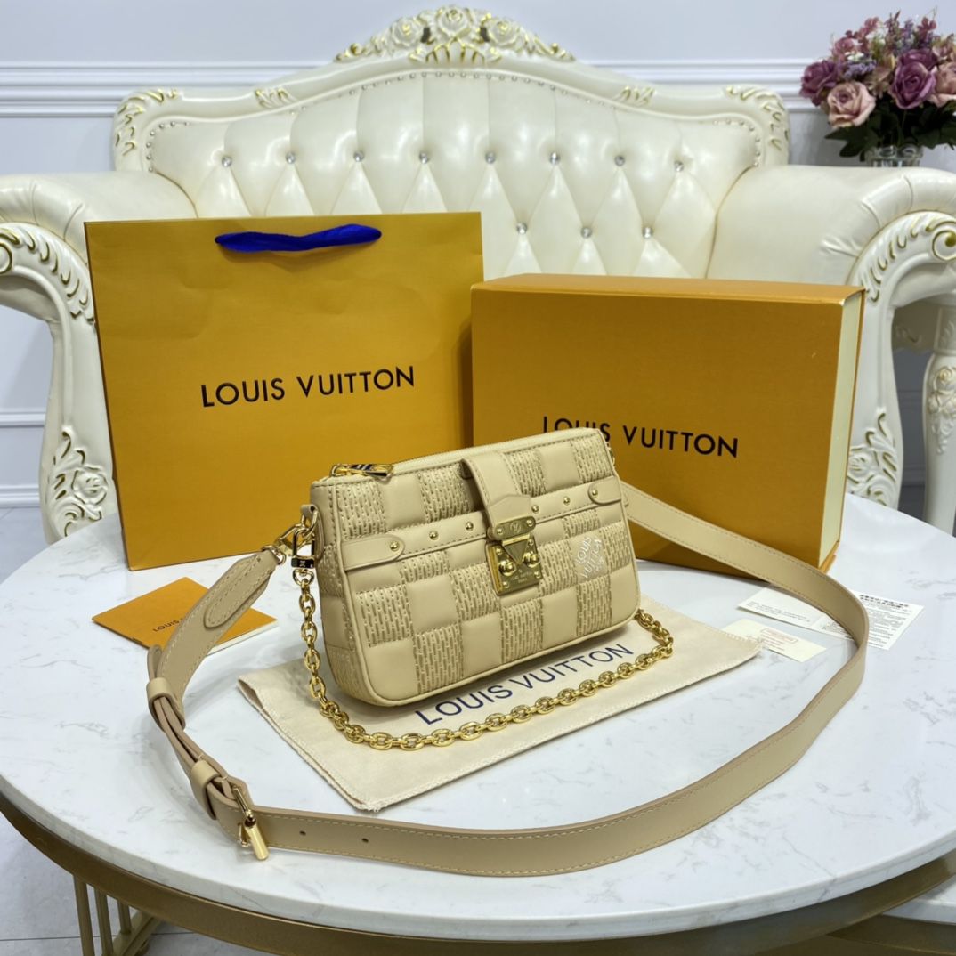 #m59048 l**is V*t*n damier quilt pochette troca