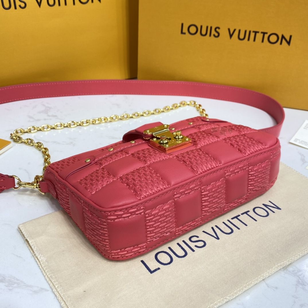 #m59049 l**is V*t*n damier quilt pochette troca