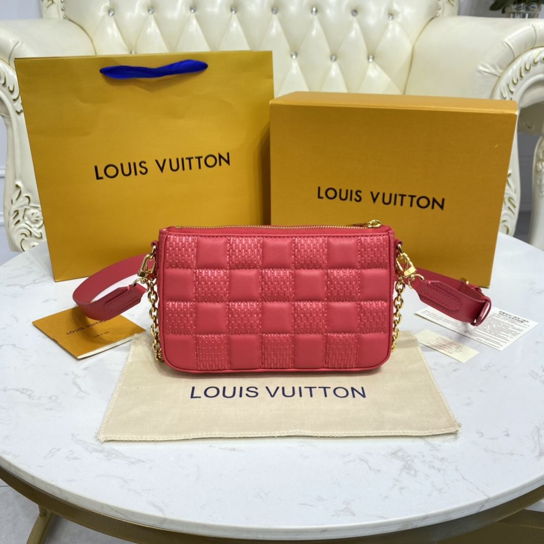 #m59049 l**is V*t*n damier quilt pochette troca