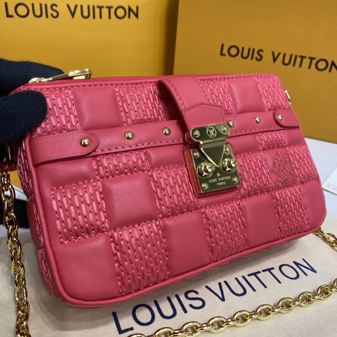 #m59049 l**is V*t*n damier quilt pochette troca