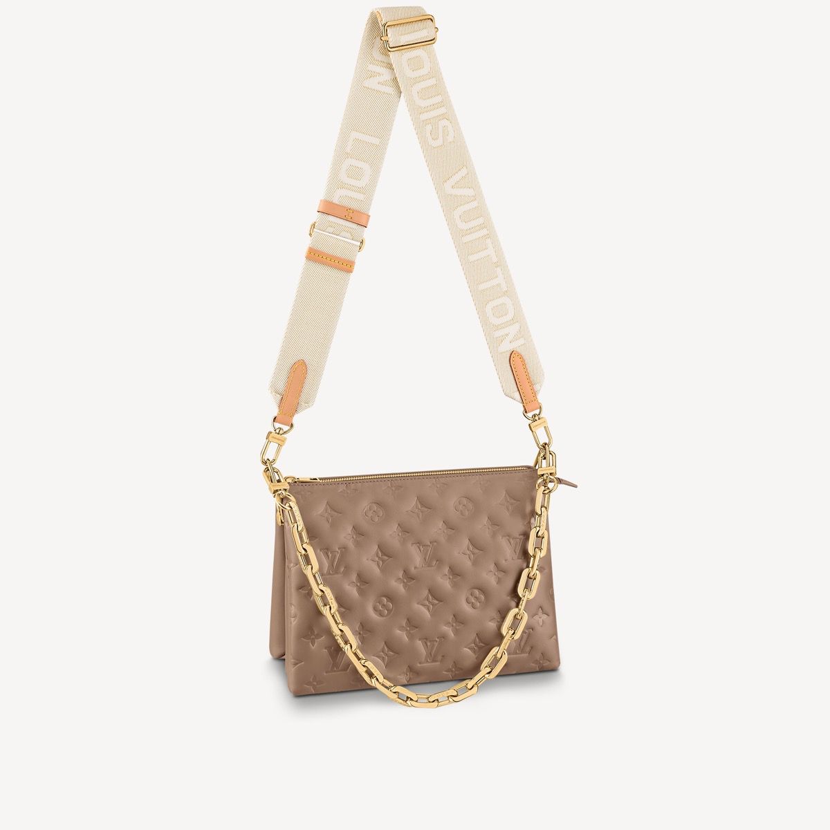 #m59277 l**is V*t*n monogram embossed puffy coussin pm handbag