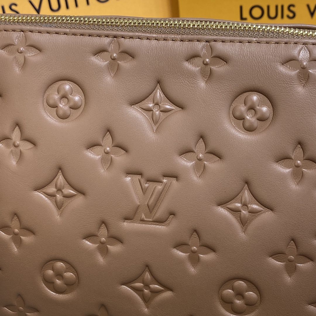 #m59277 l**is V*t*n monogram embossed puffy coussin pm handbag