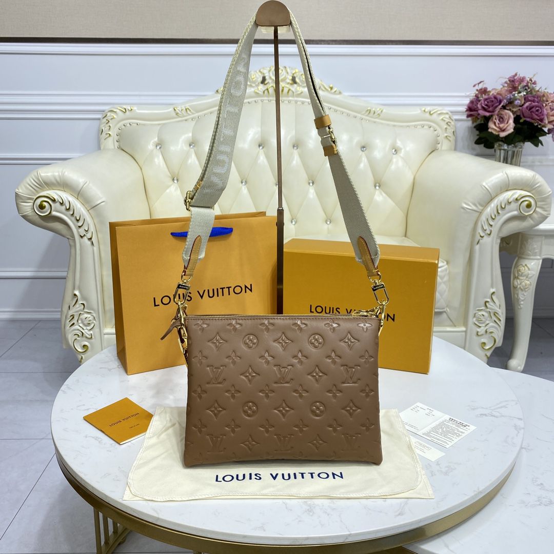 #m59277 l**is V*t*n monogram embossed puffy coussin pm handbag