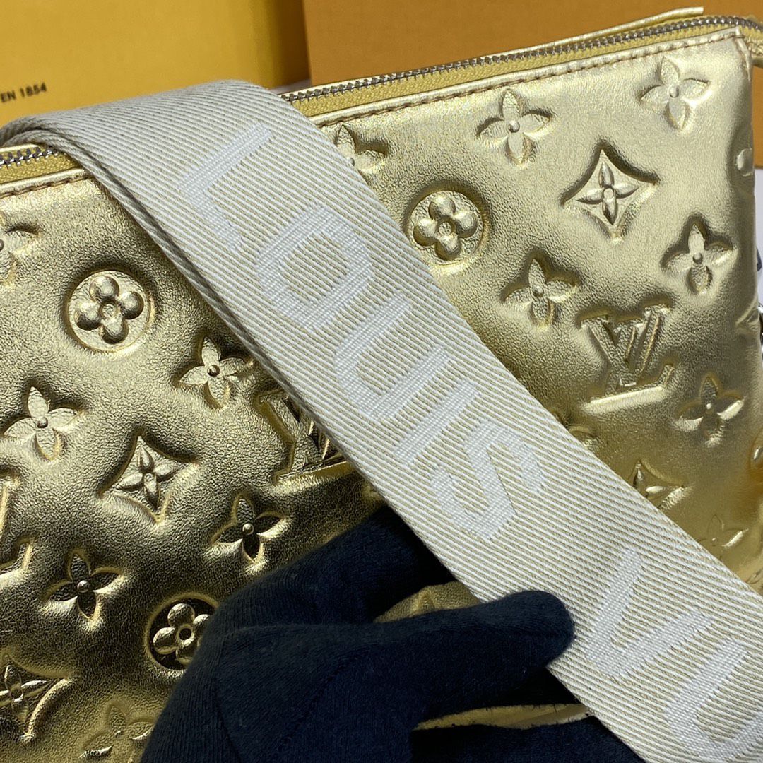 #m59278 l**is V*t*n monogram embossed puffy coussin pm handbag