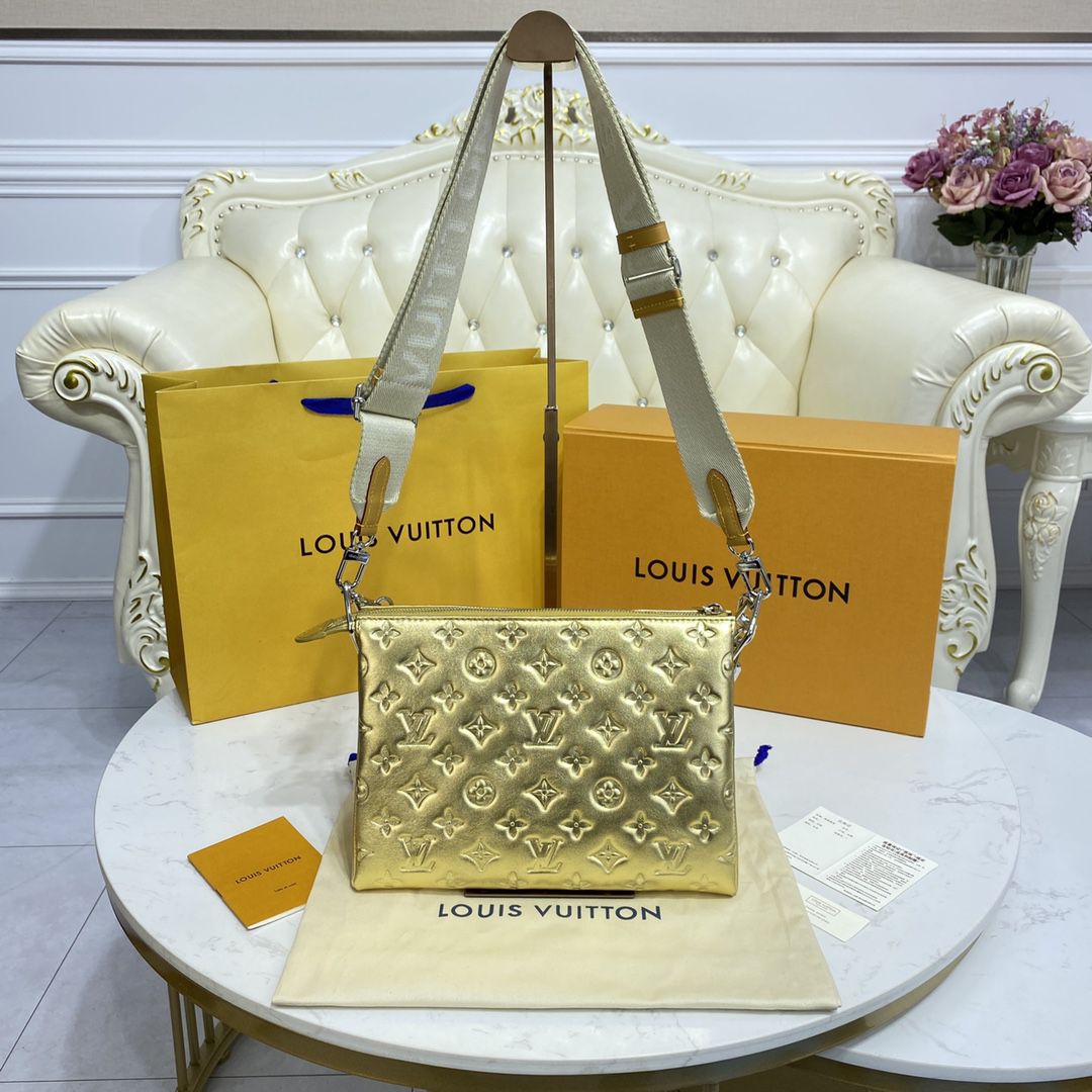 #m59278 l**is V*t*n monogram embossed puffy coussin pm handbag