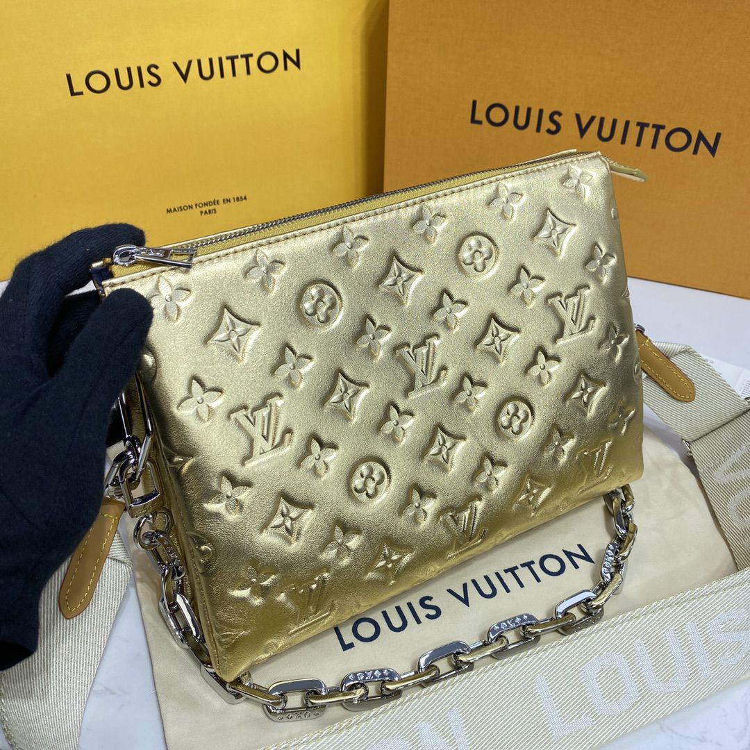 #m59278 l**is V*t*n monogram embossed puffy coussin pm handbag