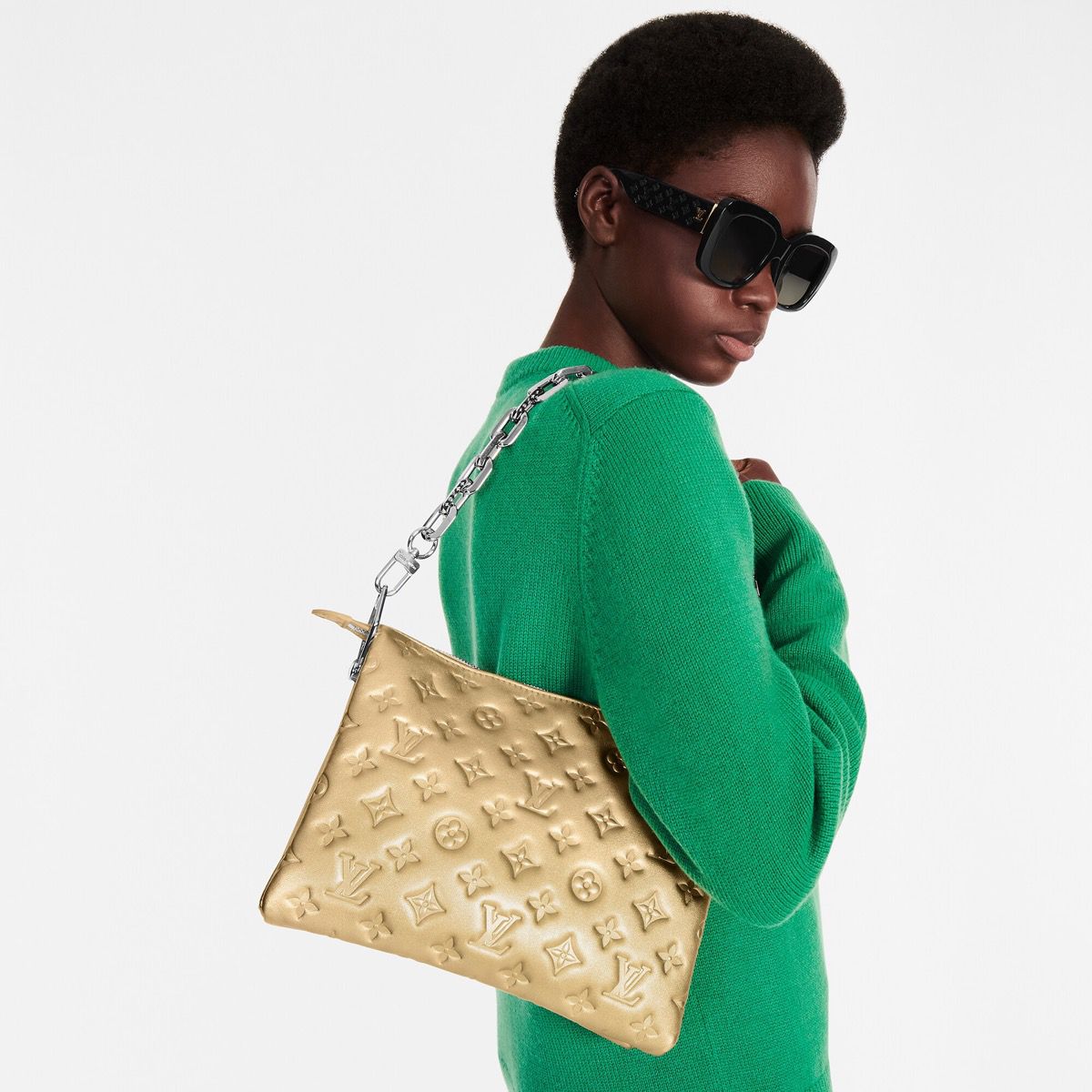 #m59278 l**is V*t*n monogram embossed puffy coussin pm handbag