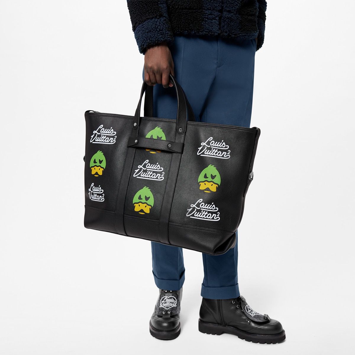 #m59373 l**is V*t*n nigo’s playful “lv” duck tote journey