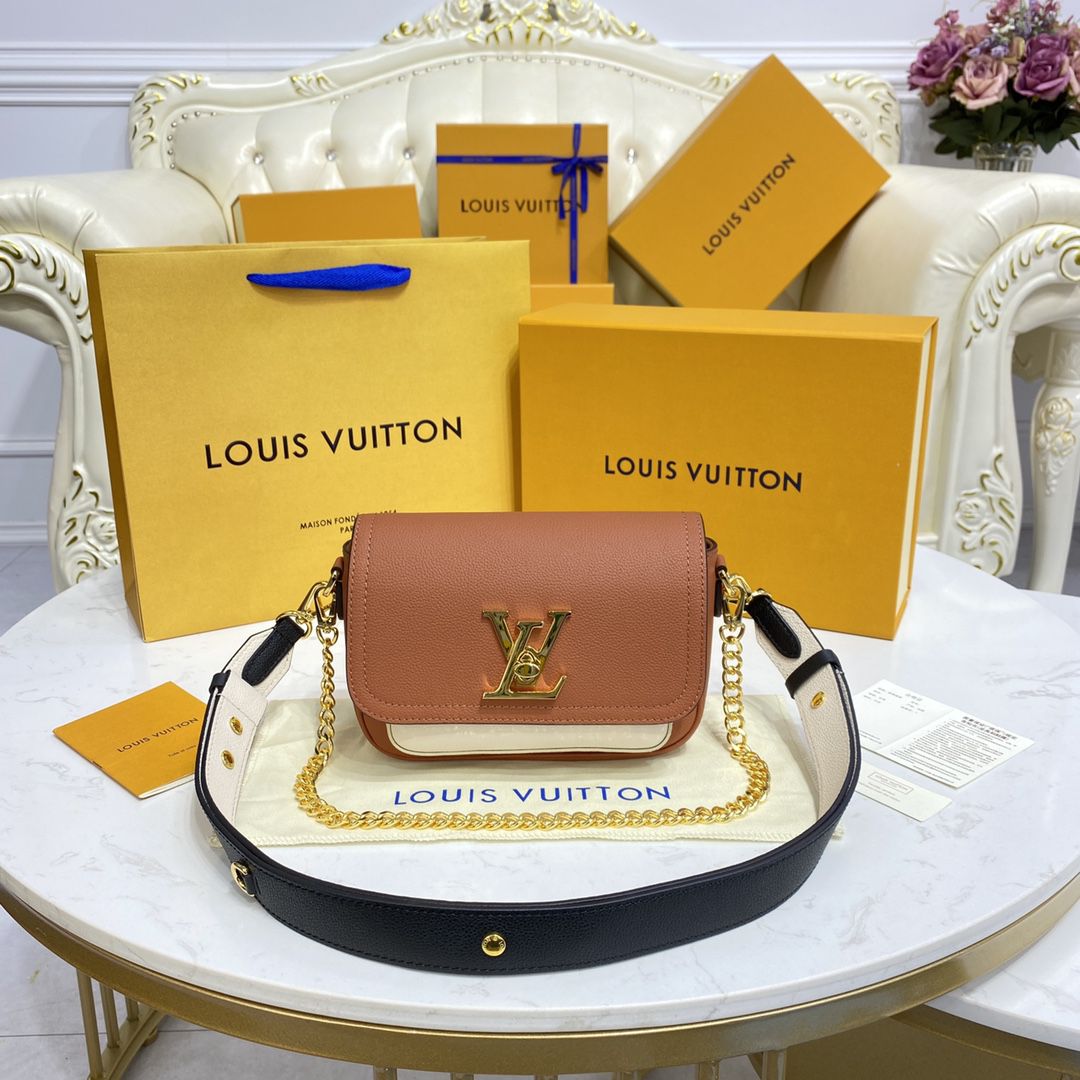 #m59491 l**is V*t*n grained calf leather lockme tender