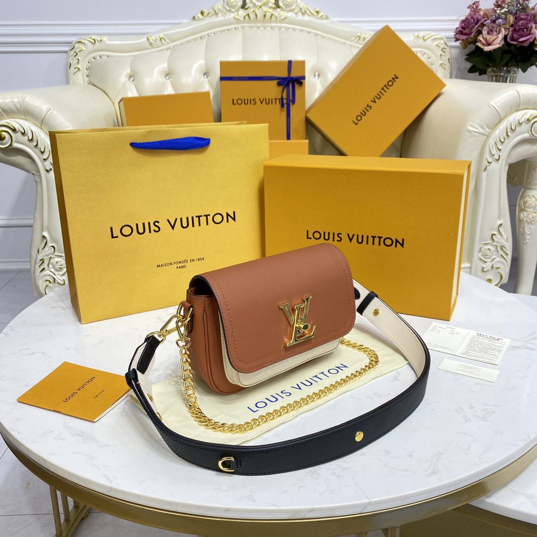 #m59491 l**is V*t*n grained calf leather lockme tender