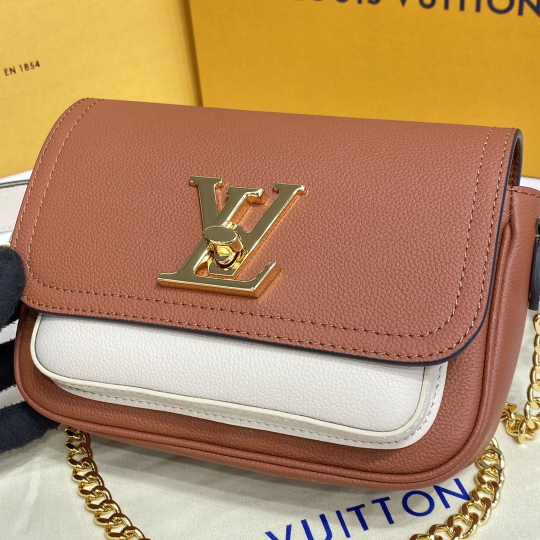 #m59491 l**is V*t*n grained calf leather lockme tender