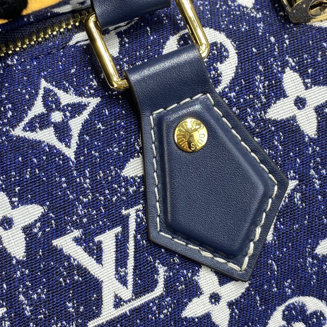 #m59609 l**is V*t*n monogram denim speedy bandoulière 25 handbag