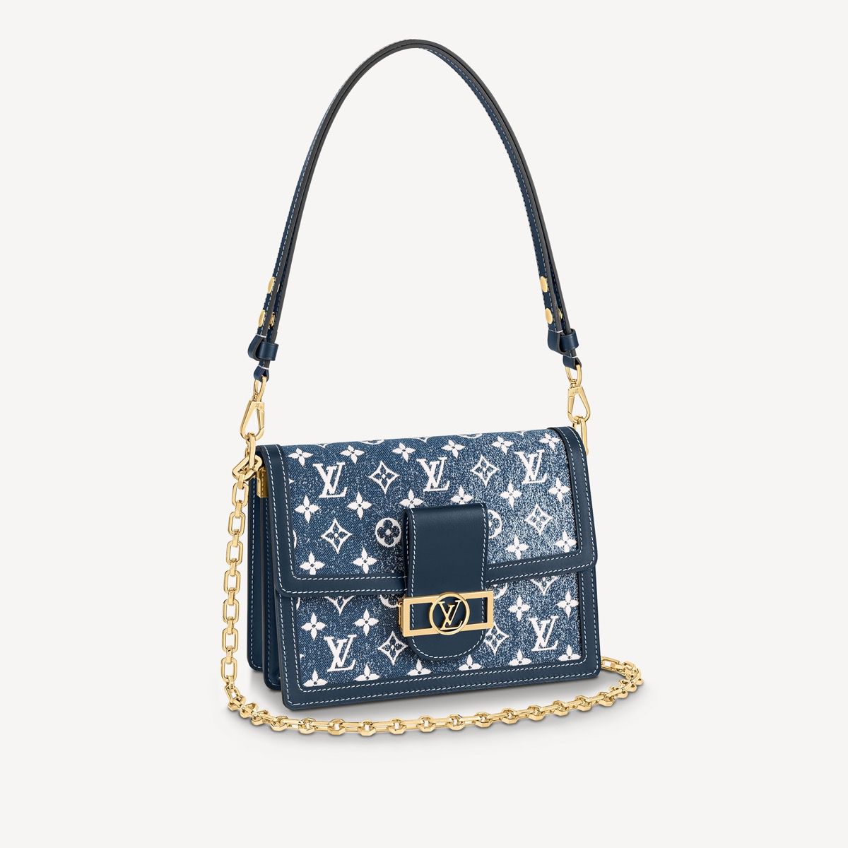 #m59716 l**is V*t*n monogram denim dauphine mini handbag