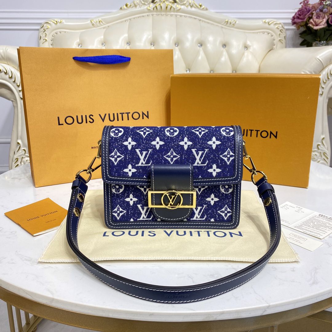 #m59716 l**is V*t*n monogram denim dauphine mini handbag