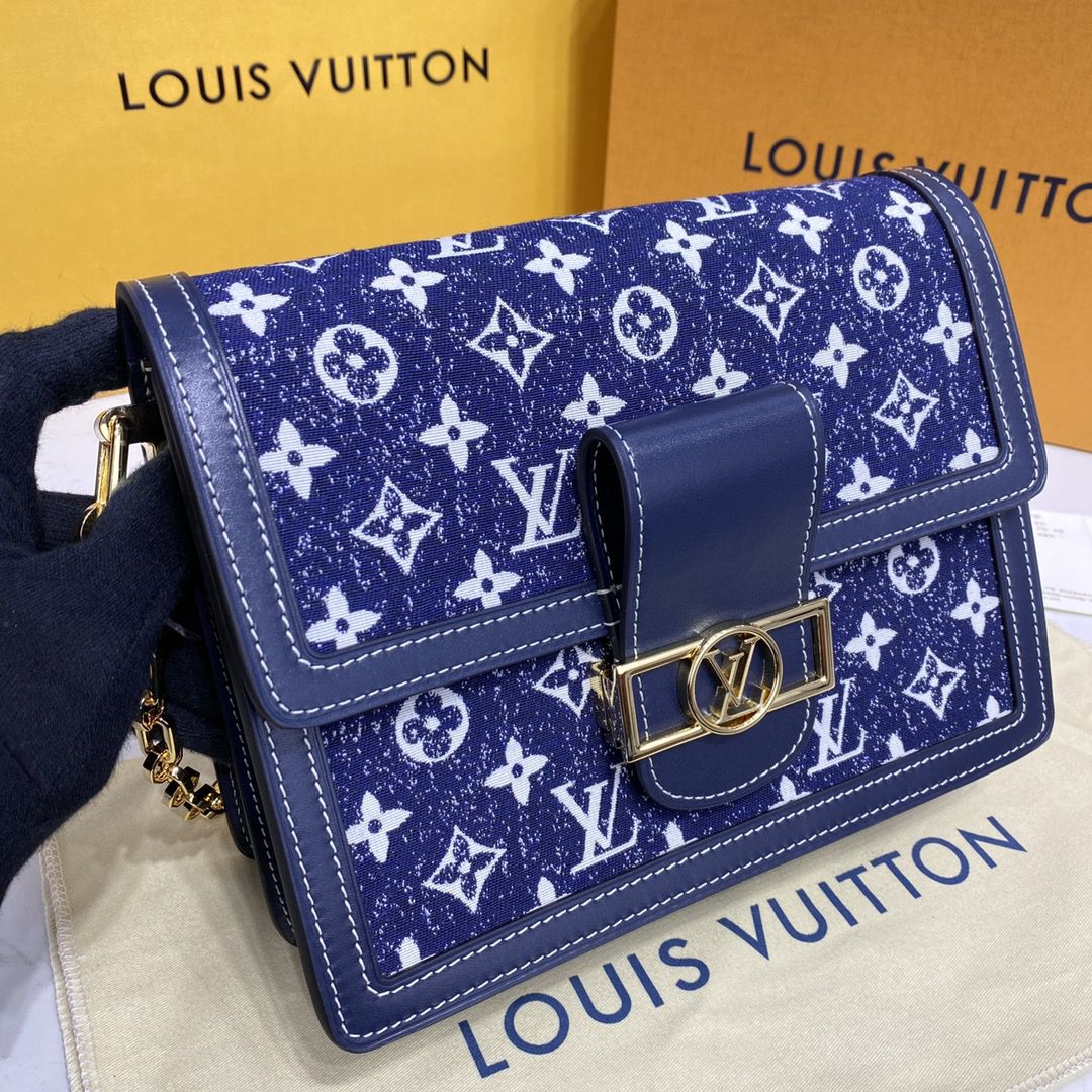 #m59631 l**is V*t*n monogram denim dauphine mm handbag