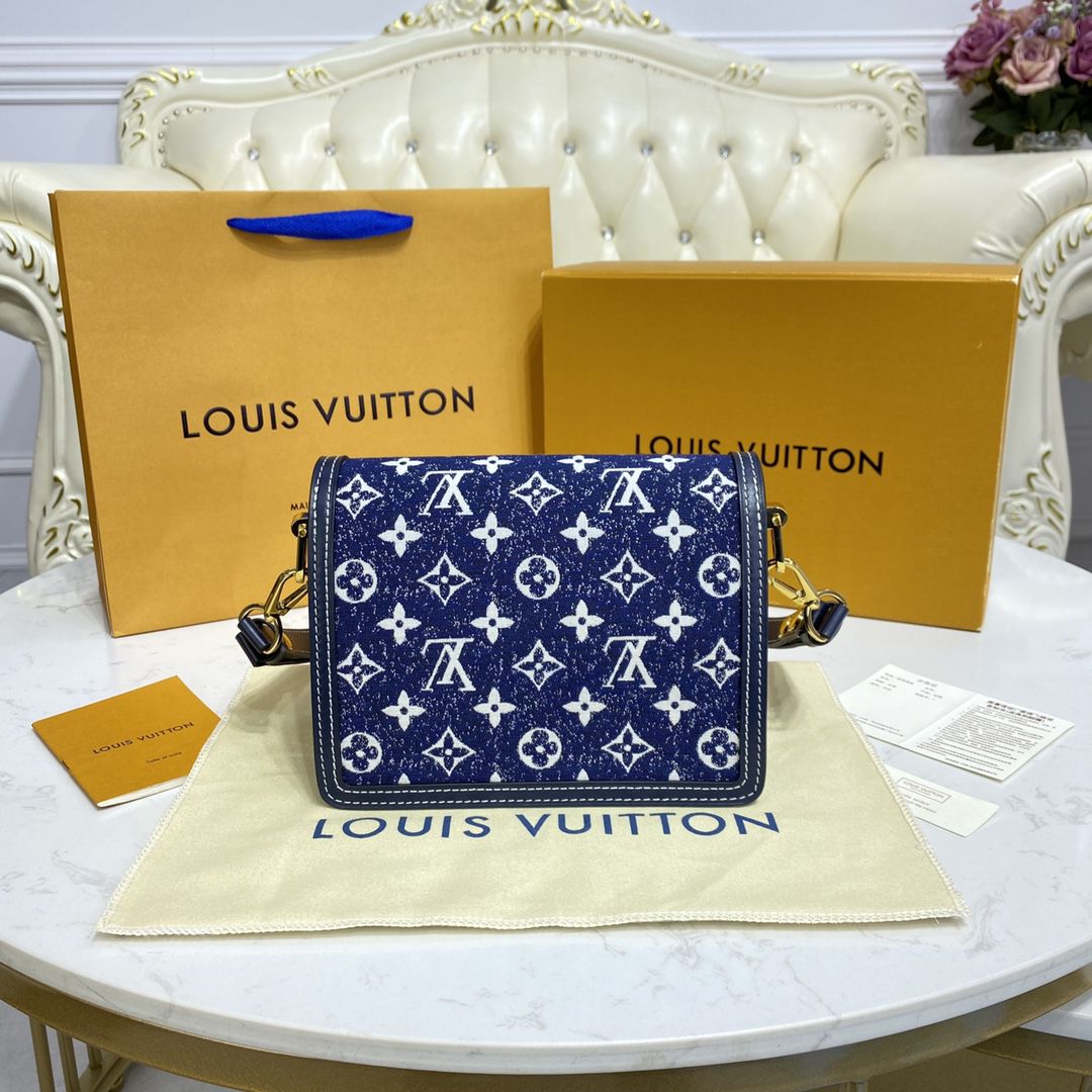 #m59716 l**is V*t*n monogram denim dauphine mini handbag