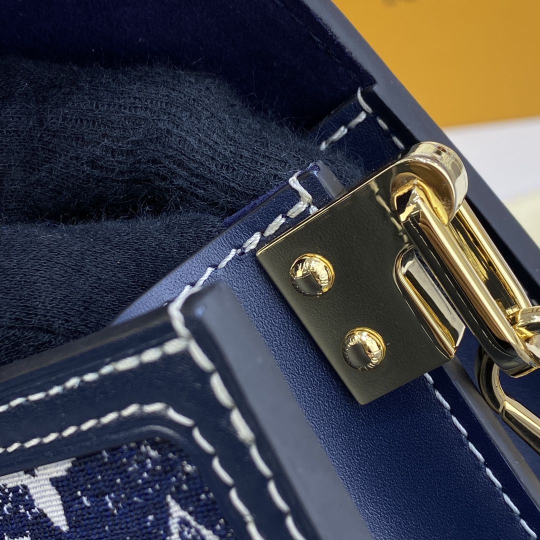 #m59716 l**is V*t*n monogram denim dauphine mini handbag