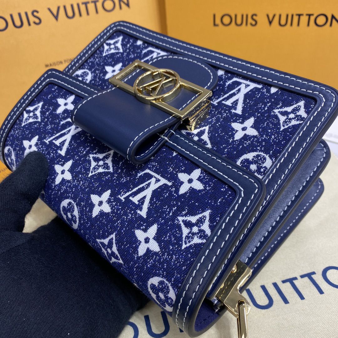 #m59716 l**is V*t*n monogram denim dauphine mini handbag