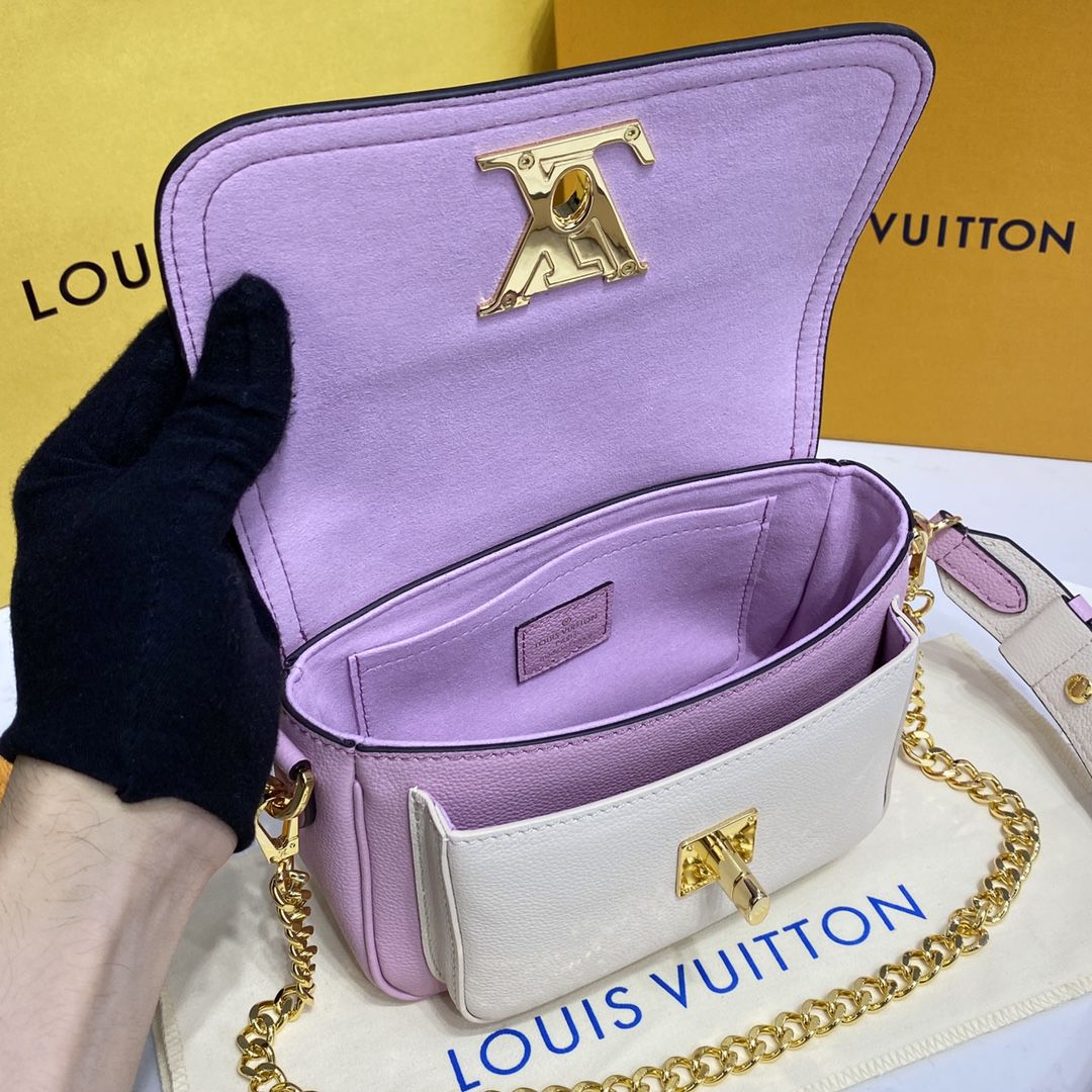 #m59732 l**is V*t*n grained calf leather lockme tender