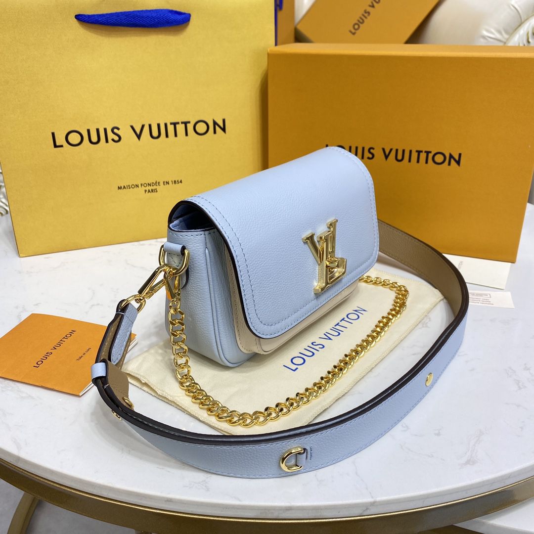 #m59984 l**is V*t*n grained calf leather lockme tender