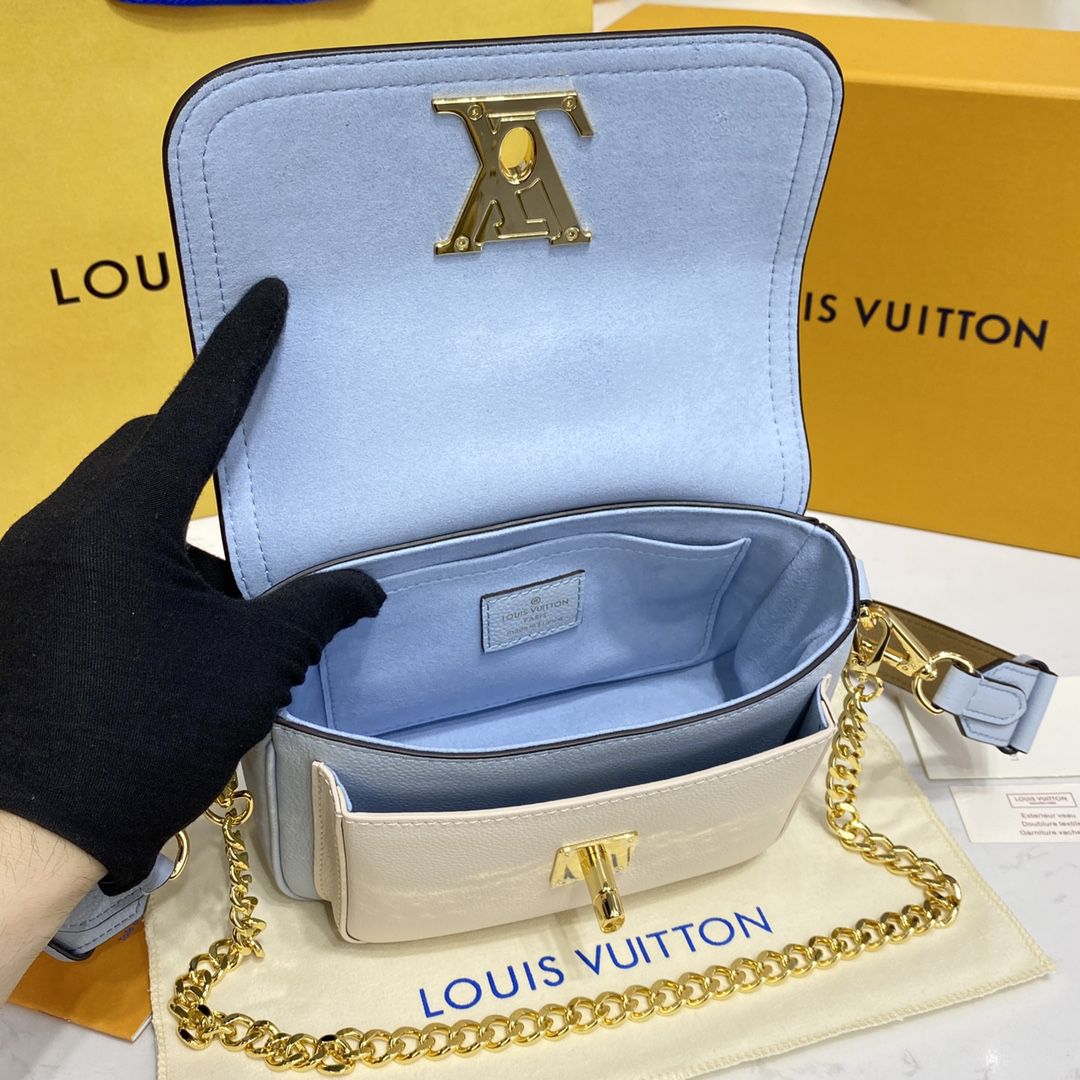 #m59984 l**is V*t*n grained calf leather lockme tender