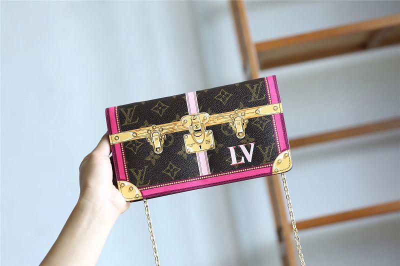 m62456 l**is V*t*n 2018 premium monogram canvas pochette weekend clutch