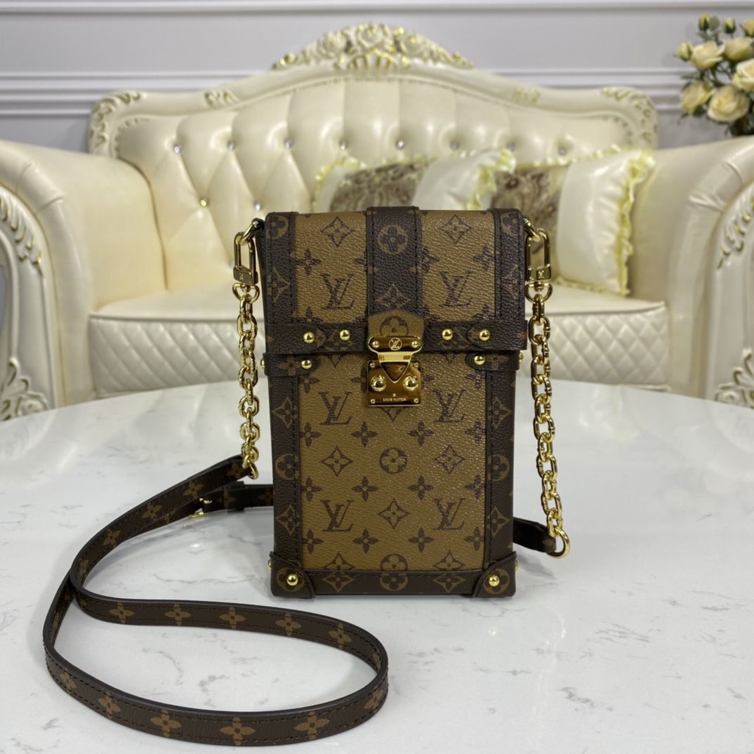 #M63913 Monogram Canvas Vertical Trunk Pochette