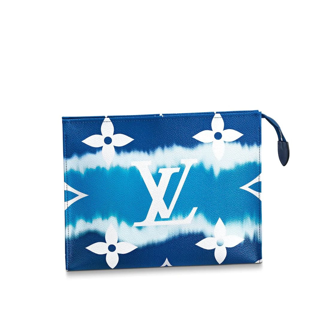 #m69136 l**is V*t*n monogram canvas lv escale poche toilette 26-blue