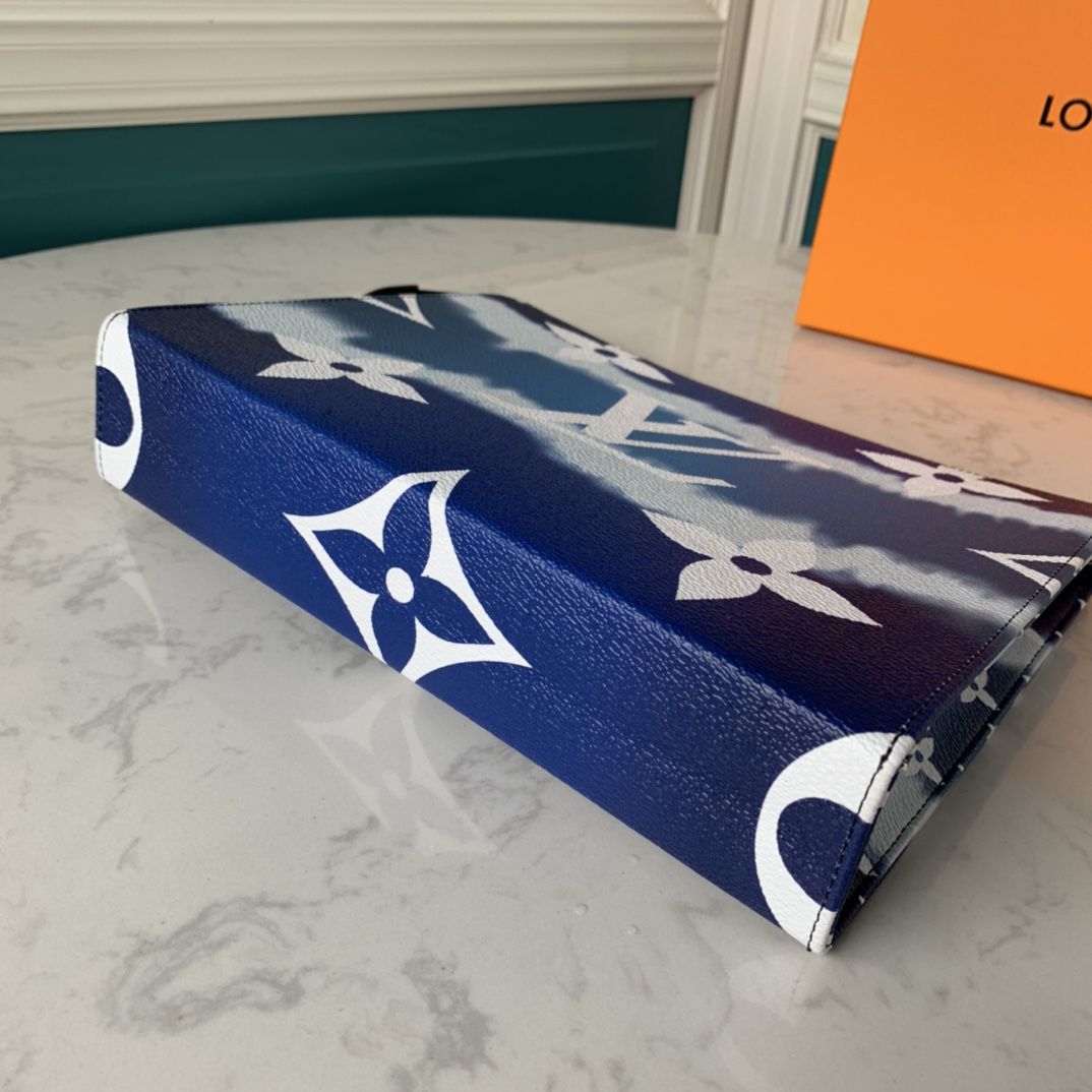 #m69136 l**is V*t*n monogram canvas lv escale poche toilette 26-blue