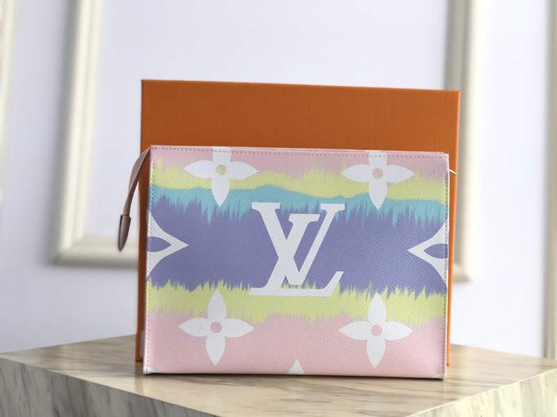 #m69137 l**is V*t*n monogram canvas lv escale poche toilette 26-pastel