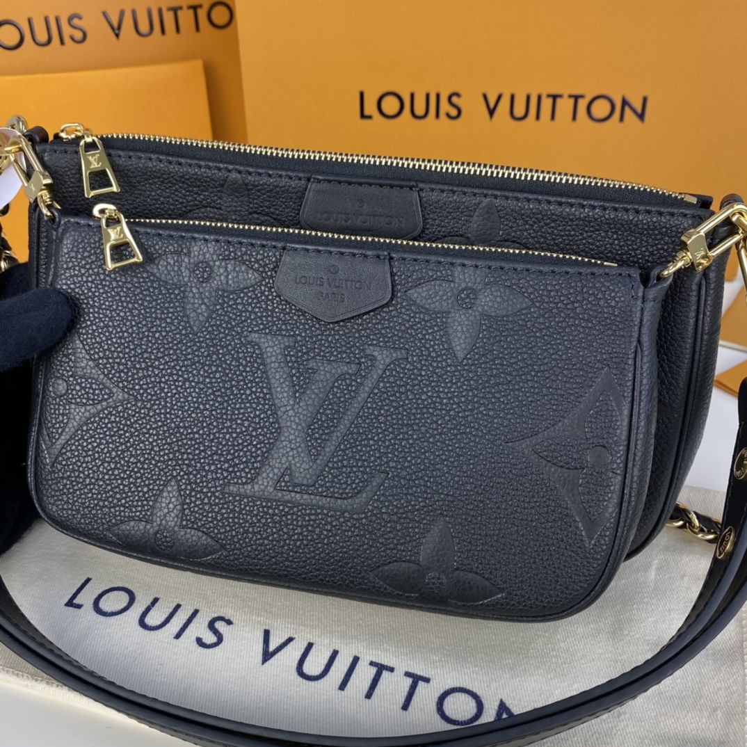 #m80399 l**is V*t*n monogram empreinte multi pochette accessoires-black