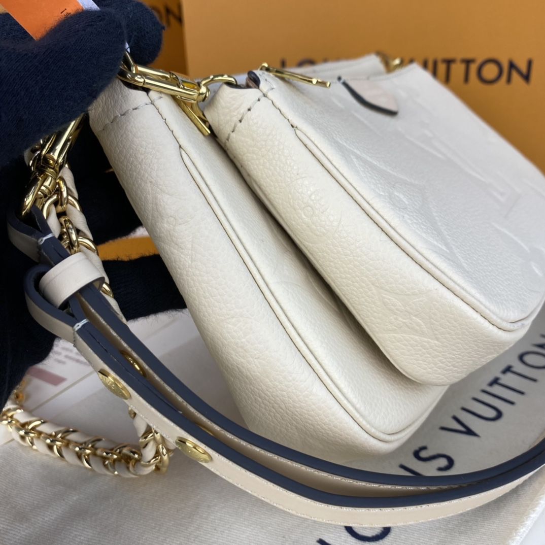 #m80447 l**is V*t*n monogram empreinte multi pochette accessoires-cream