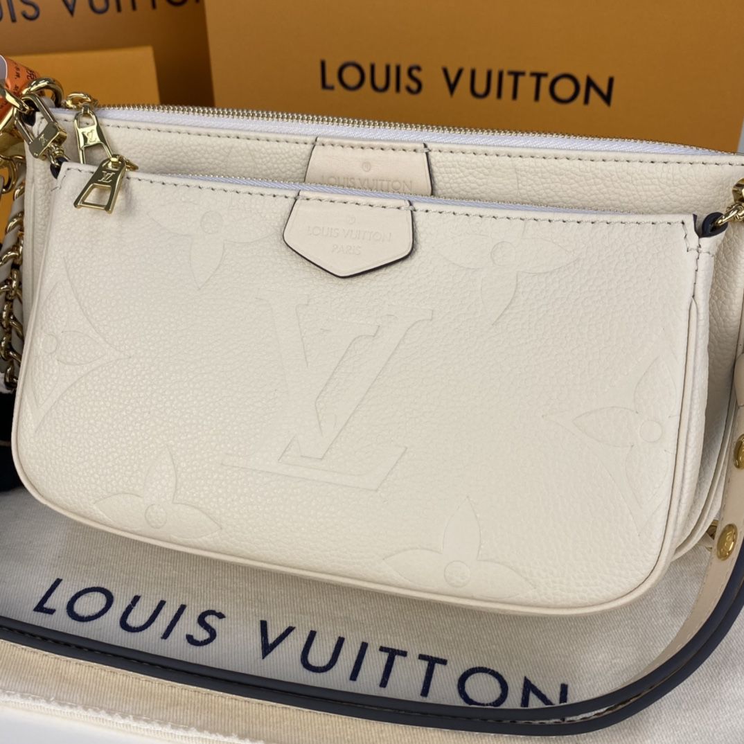 #m80447 l**is V*t*n monogram empreinte multi pochette accessoires-cream