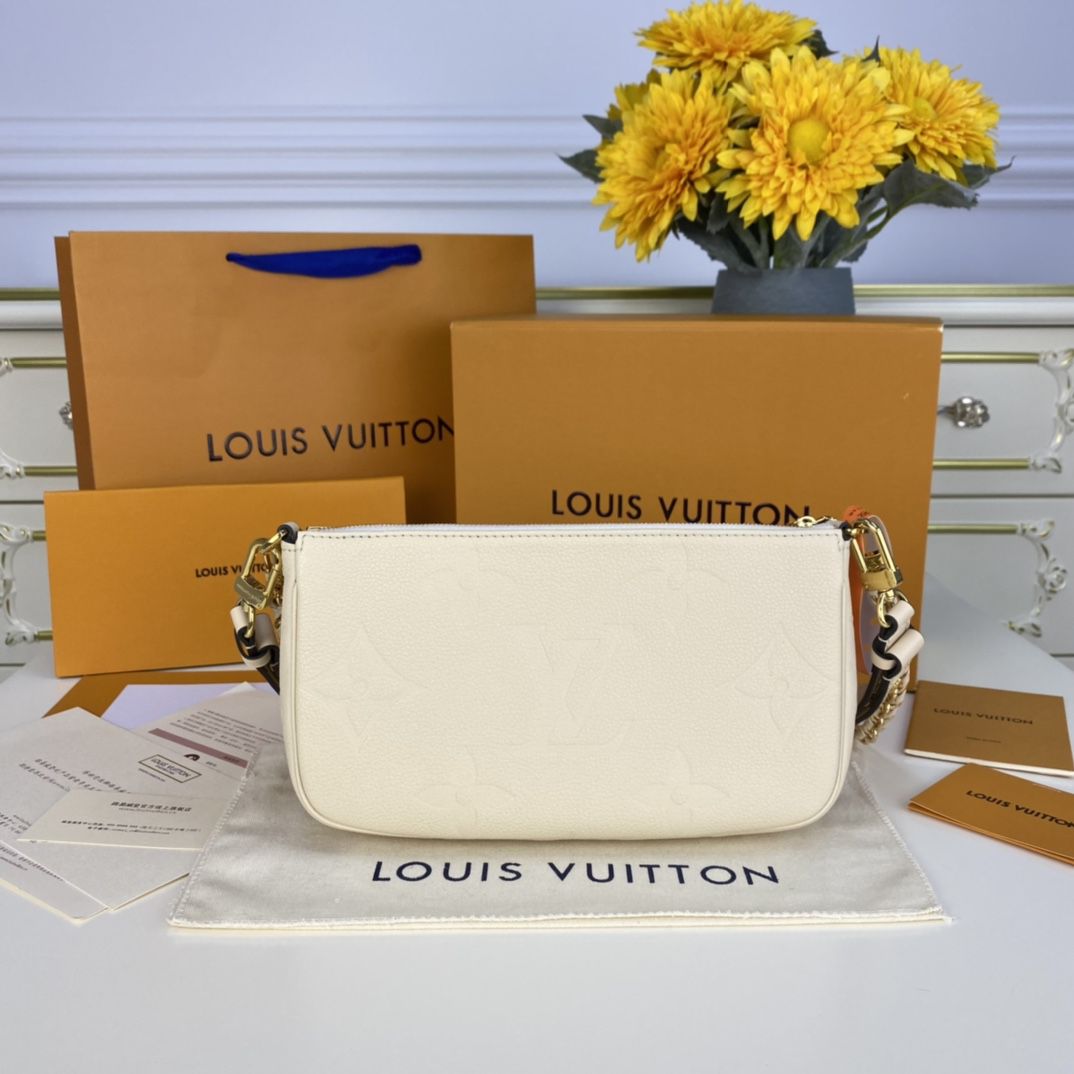 #m80447 l**is V*t*n monogram empreinte multi pochette accessoires-cream