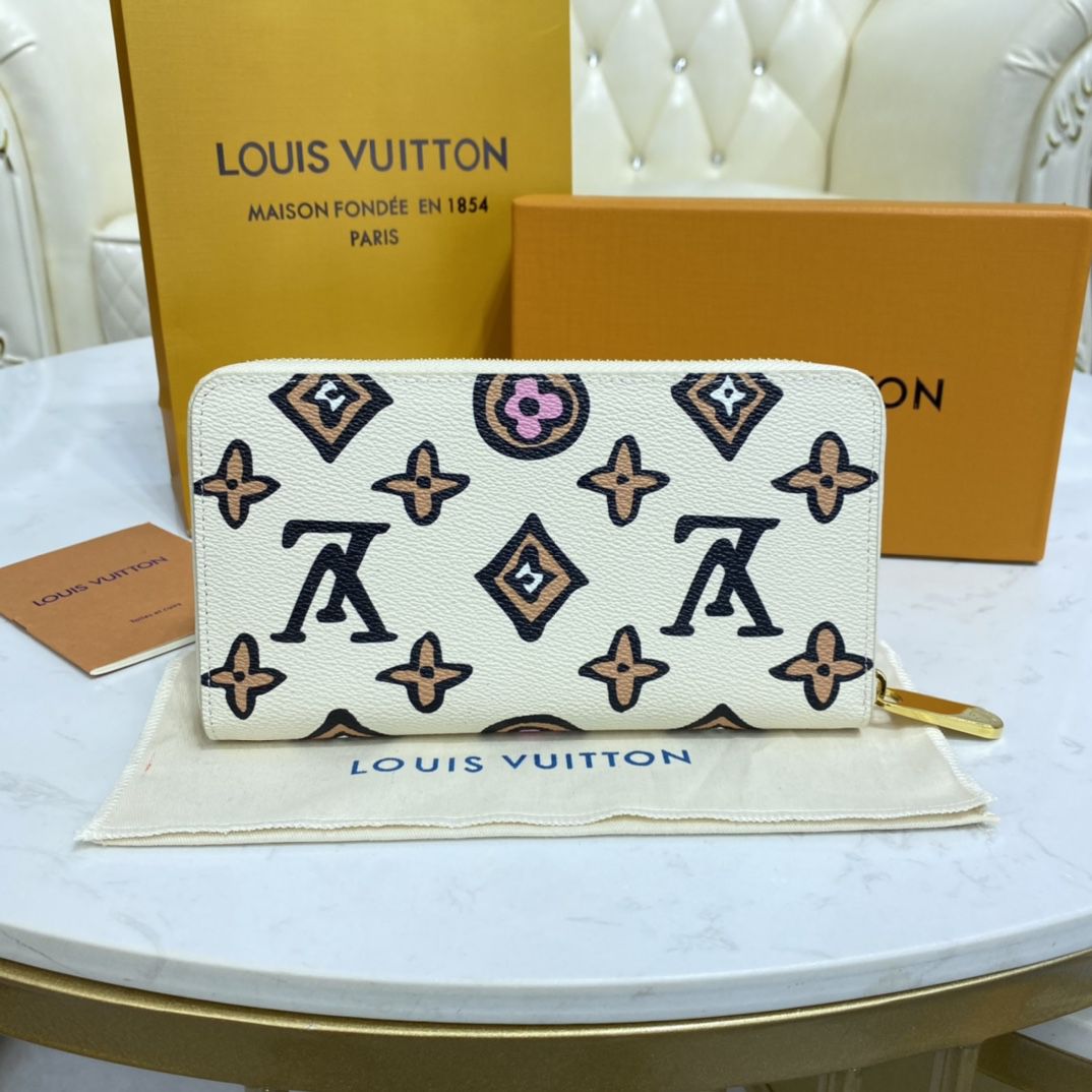 #m80676 l**is V*t*n wild at heart zippy wallet