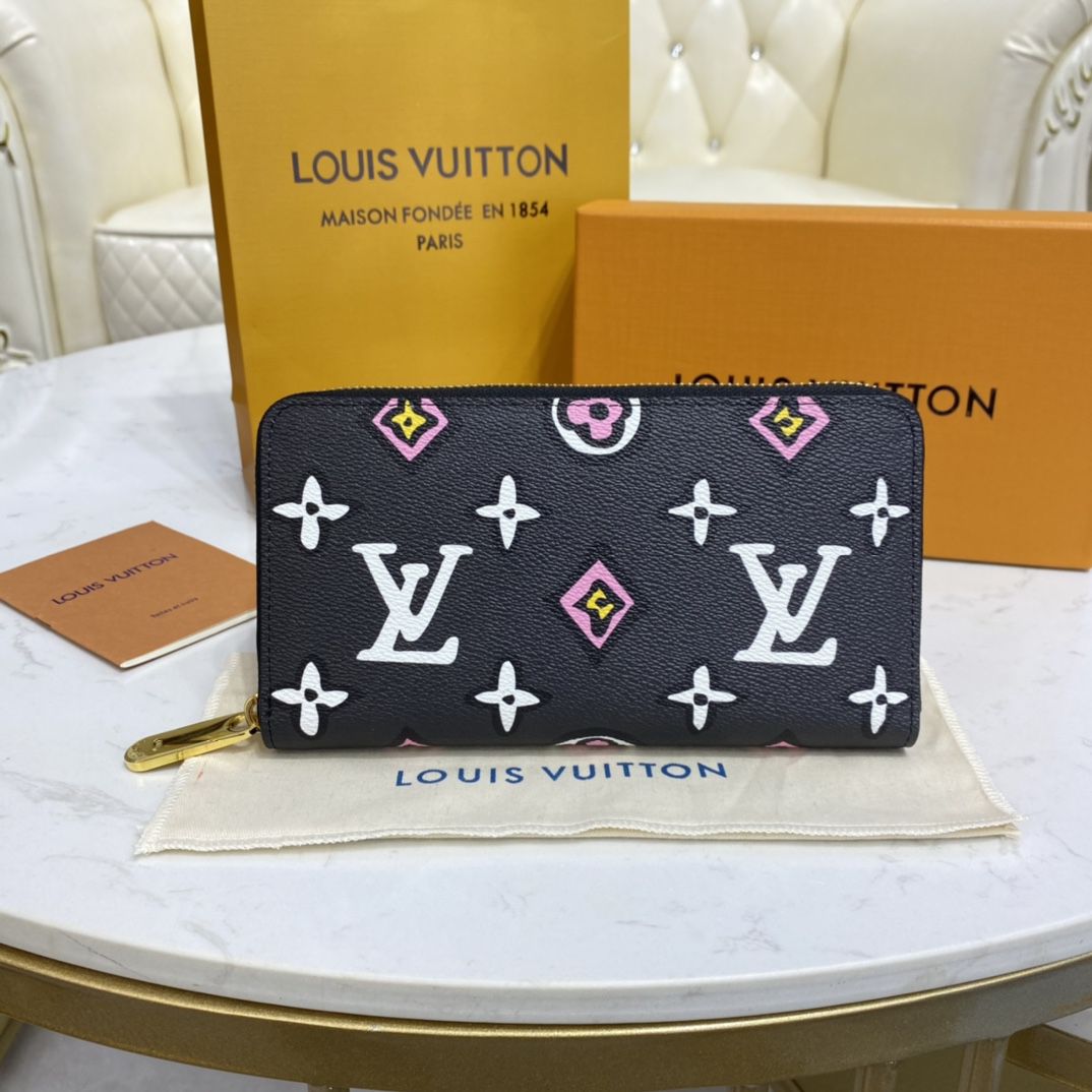 #m80683 l**is V*t*n wild at heart zippy wallet